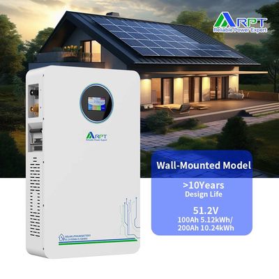 RPT-Battery Solar Stackable Residential Home Use Lifepo4 Lithium Energy Storage 25.6V/51.2V 100Ah/200Ah Lifepo4  Battery Containers Cell